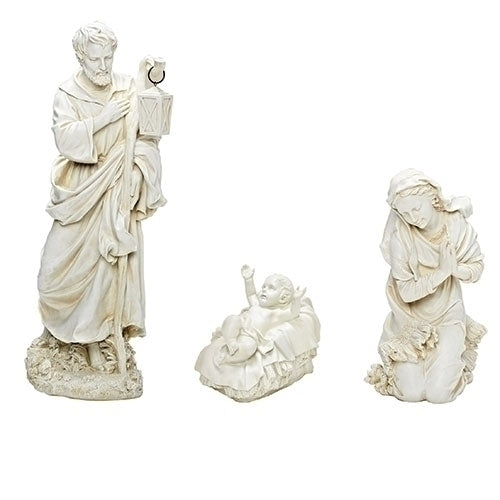 HOLY FAMILY SET by Joseph's Studio® 27" Mono-White Nativity Collection