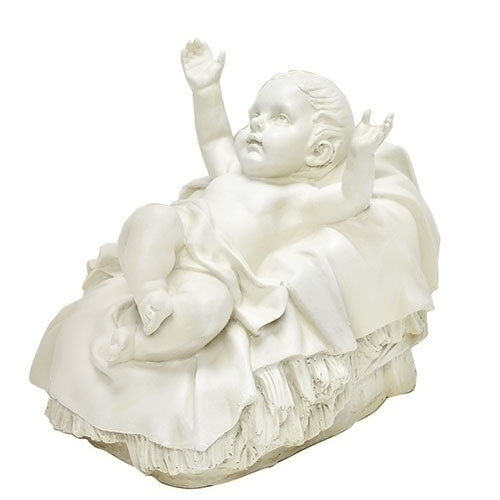 INFANT JESUS IN MANGER by Joseph's Studio® 27" Mono-White Nativity Collection