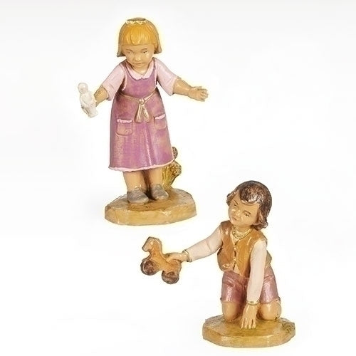 Ella and Cai, Toymaker's Children Set - Fontanini® 5" Collection