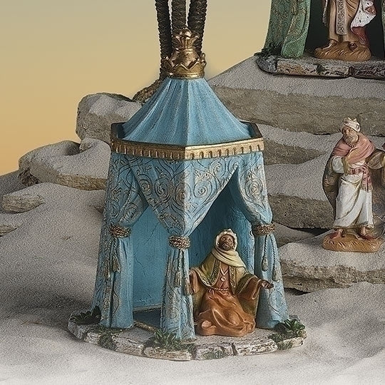 BLUE Balthazar King's Tent - Fontanini® 5" Collection - 2025 PREORDER, SHIPS 7/25