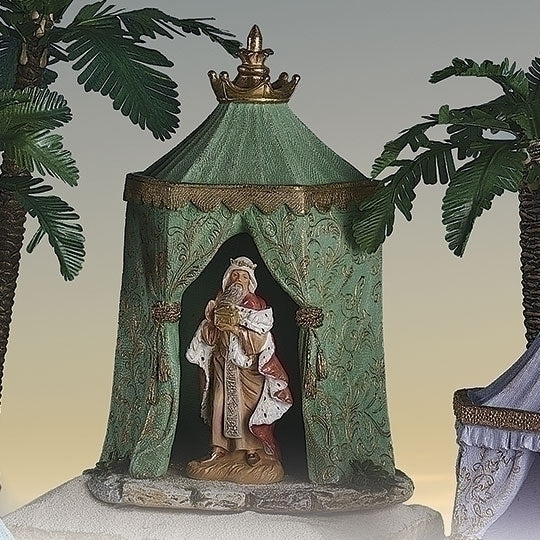 GREEN Melchior King's Tent - Fontanini® 5" Collection - 2025 PREORDER, SHIPS 7/25