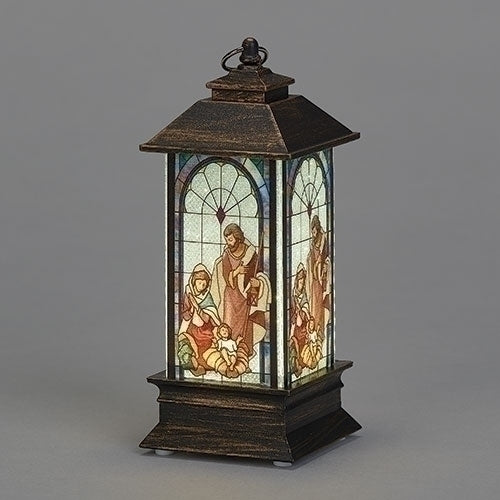 Holy Family Bronze Look Lighted Small Lantern - Fontanini® Gift Collection