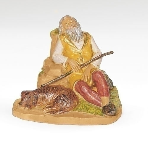 Abram, Elder Shepherd with Dog - Fontanini® 5" 2024 Limited Edition