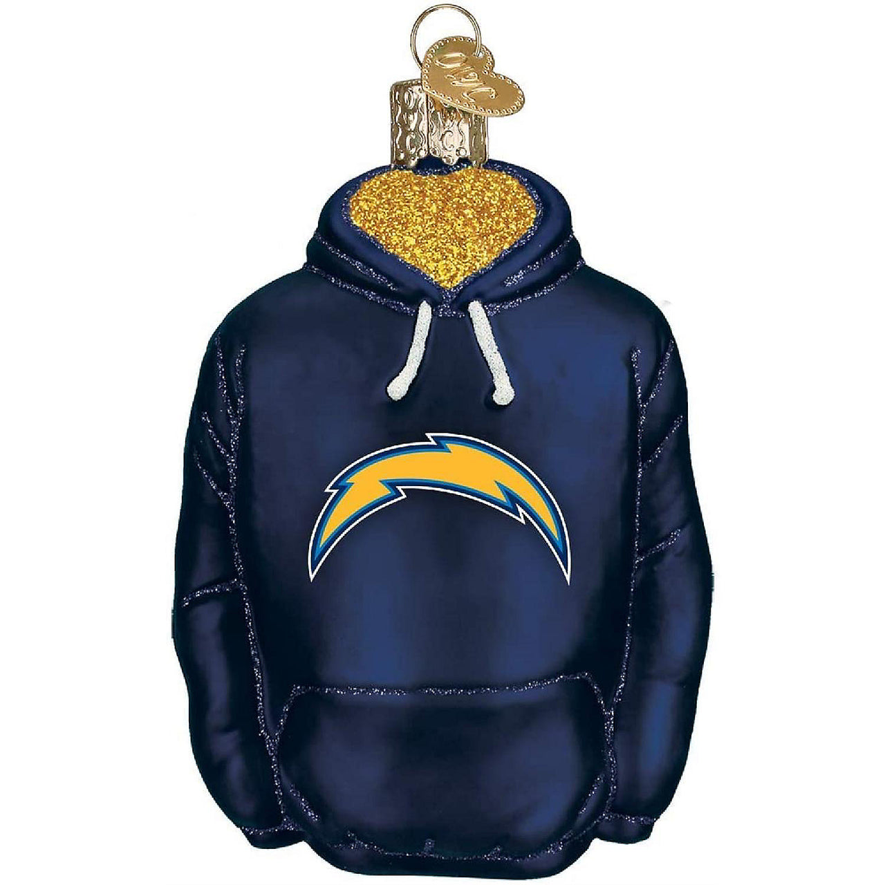 LA CHARGERS Old World Christmas Hoodie Licensed Ornament - SPECIAL PURCHASE