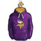 MINNESOTA VIKINGS Old World Christmas Hoodie Licensed Ornament - SPECIAL PURCHASE