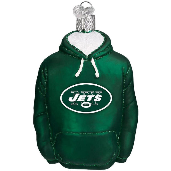 NY JETS Old World Christmas Hoodie Licensed Ornament - SPECIAL PURCHASE