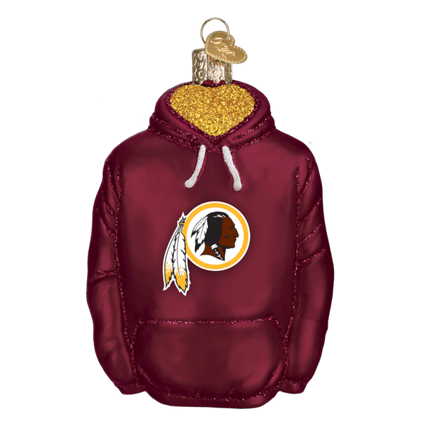 WASHINGTON REDSKINS Old World Christmas Hoodie Licensed Ornament - SPECIAL PURCHASE