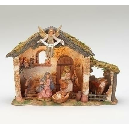 Fontanini 6 Piece 5 Scale Nativity Set with Lighted Stable