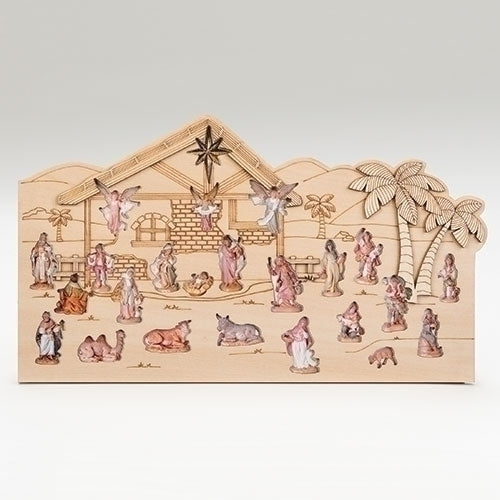 Wooden Bethlehem Scene Advent Calendar by Fontanini House of Fontanini